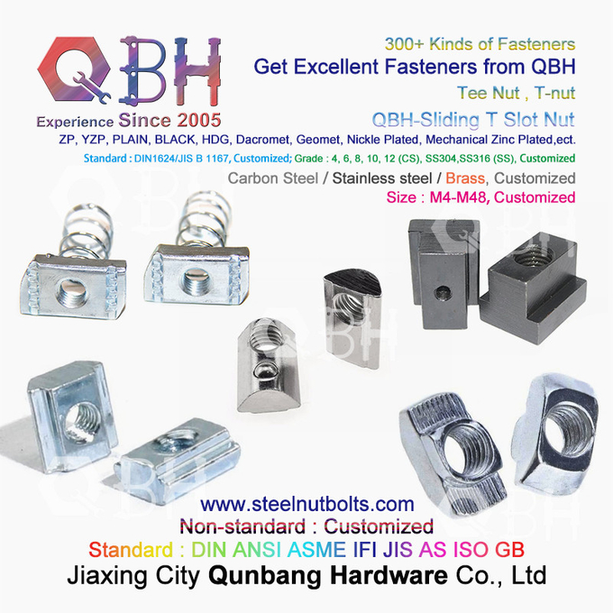 QBH 4040 सीरीज एल्यूमिनियम एल्यूमिनियम मिश्र धातु प्रोफाइल हैमर स्लाइडिंग टी स्लॉट नट 3